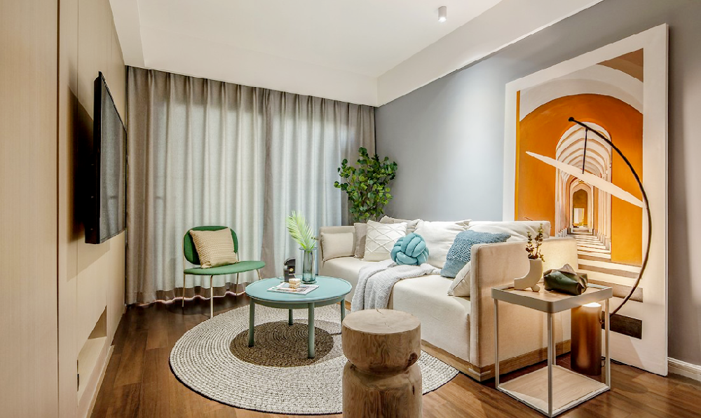 64㎡小戶(hù)型現代風(fēng)，全屋溫馨自在還有一種摩登的美感