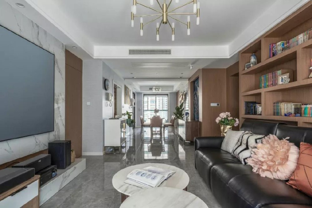 140㎡現代輕奢裝修，榻榻米書(shū)房，超有禪意