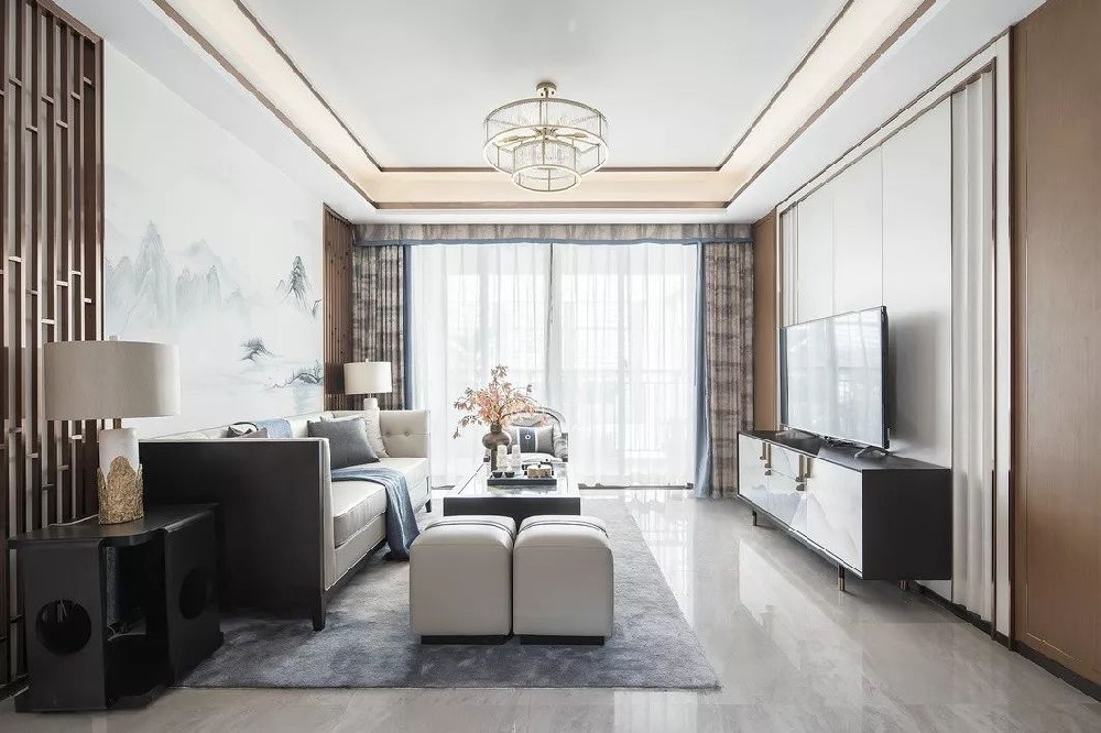 新中式+高級煙灰藍，打造極美中式設計！