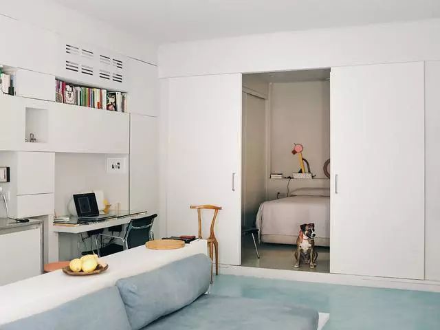 45㎡小戶(hù)型單身公寓，廚房書(shū)房擠一起，但陽(yáng)光房惹人垂涎