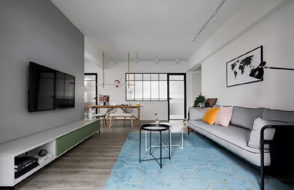 100㎡現代簡(jiǎn)約，簡(jiǎn)單文藝灰，舒適輕松居