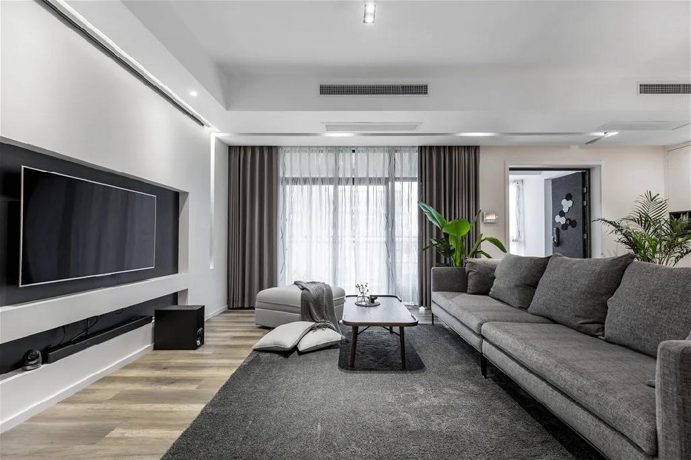 160㎡現代簡(jiǎn)約，舒適淺度灰，自然愜意感