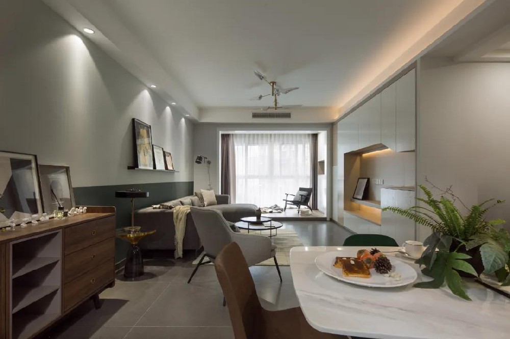 126㎡現代簡(jiǎn)約，時(shí)尚帶點(diǎn)復古范，休閑舒適好情趣