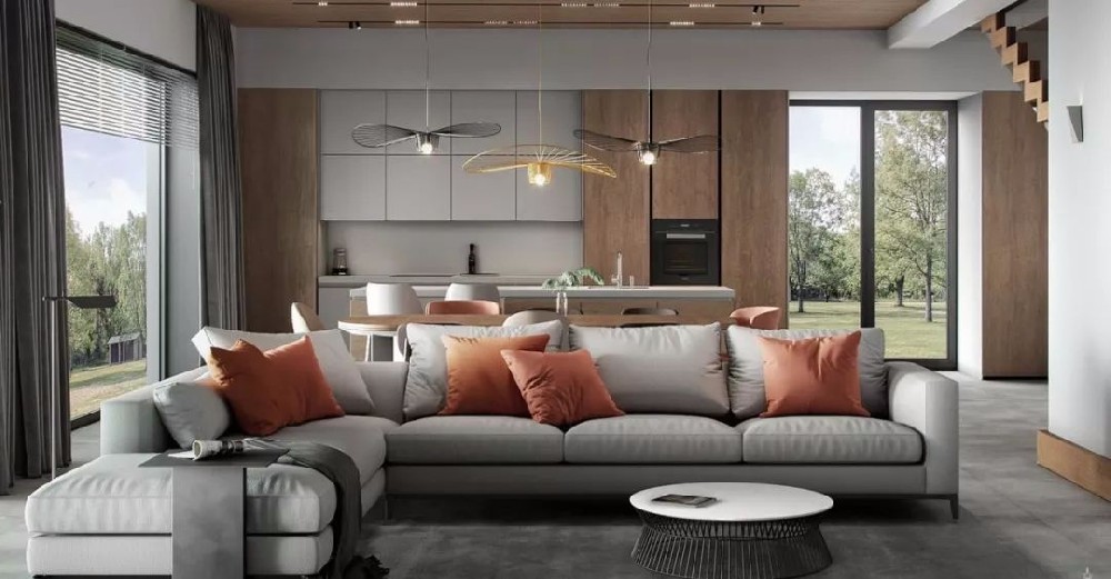 當『極簡(jiǎn)灰』+『暖木色』，極簡(jiǎn)而舒適的雅致美