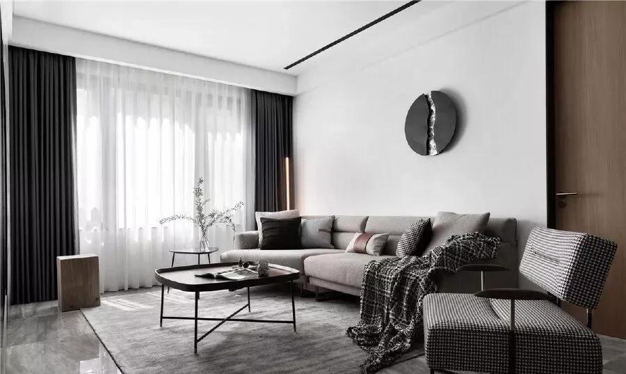 89㎡現代二居質(zhì)感裝修，黑白灰配色，高級感十足