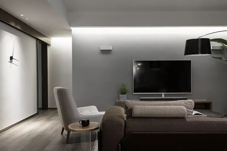 140m2的現代簡(jiǎn)約風(fēng)裝修， 素雅的灰白調，越看越高級