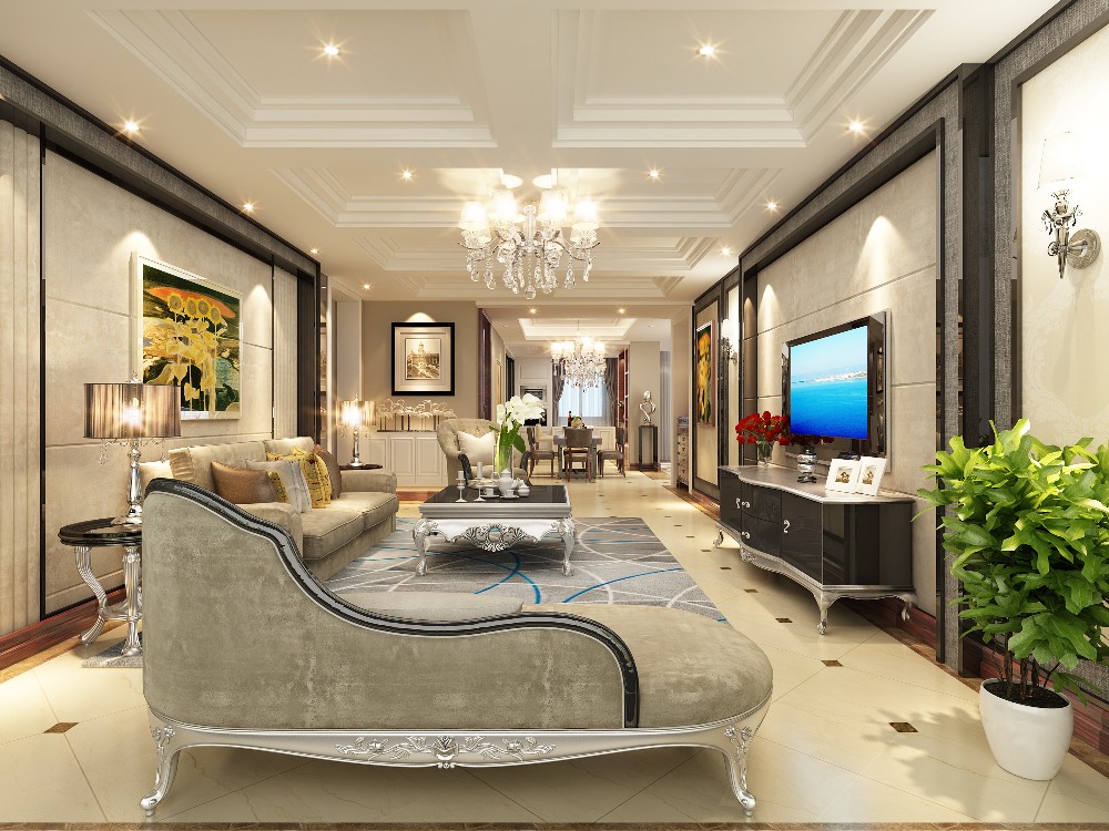 現代輕奢風(fēng)三居室，素雅精致的藝術(shù)內核