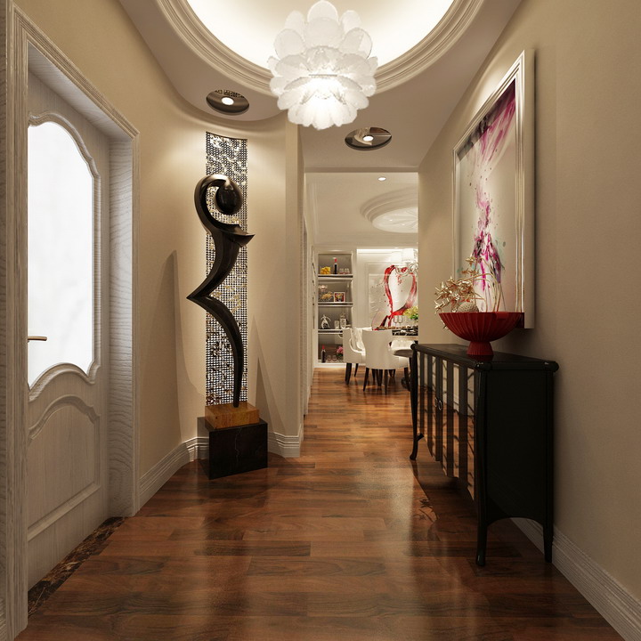 簡(jiǎn)歐風(fēng)格裝修客廳示意圖