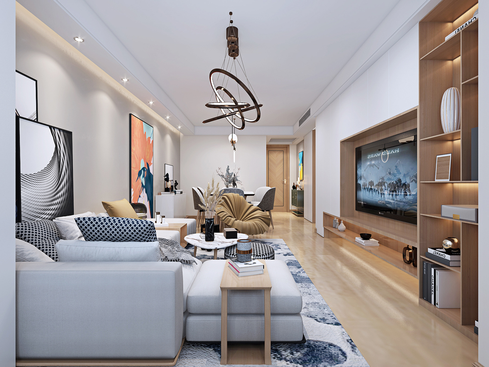 103㎡現代簡(jiǎn)約精裝住宅，美好生活從新開(kāi)始