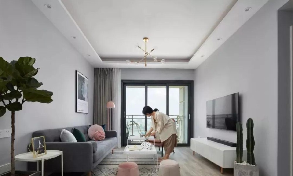 88㎡北歐婚房，這陽(yáng)臺和飄窗我能坐半天