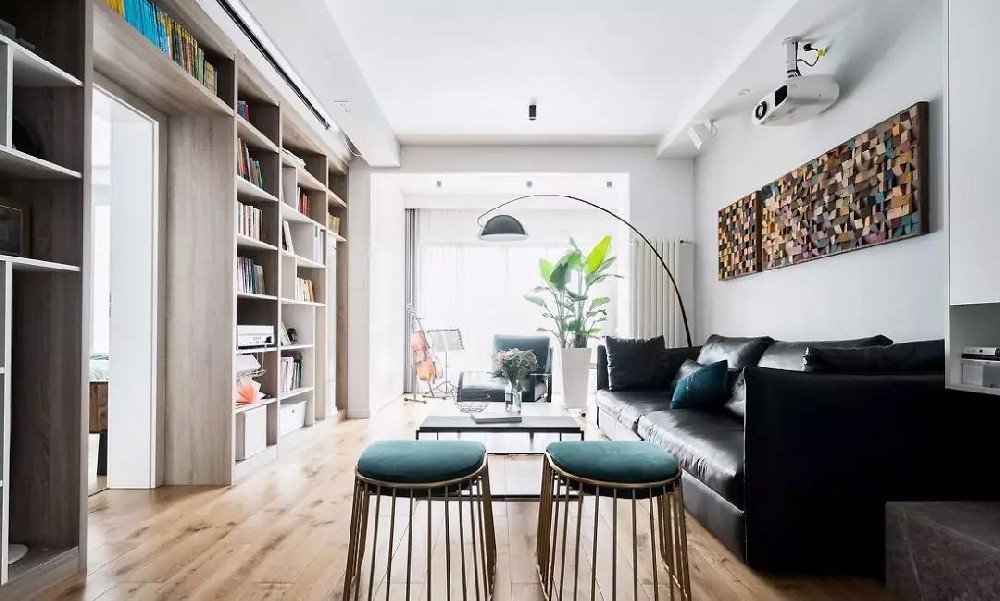 135㎡舒適北歐3室2廳，多功能書(shū)架實(shí)用性逆天