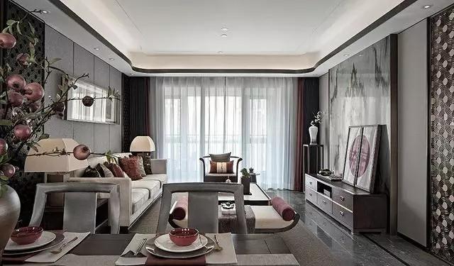 145㎡中式典雅，莫蘭迪色在中式設計中的運用