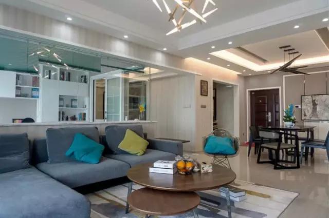 132㎡北歐現代三房裝修，又一波新鮮的背景墻襲來(lái)