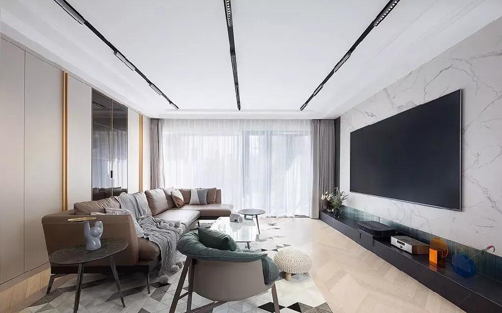 150㎡現代輕奢風(fēng)三居，安心、舒適的時(shí)尚精致美家