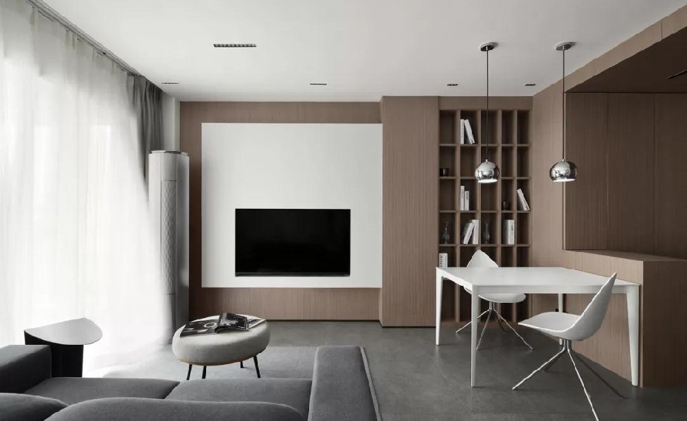 極致白與原木，50㎡下的精致生活