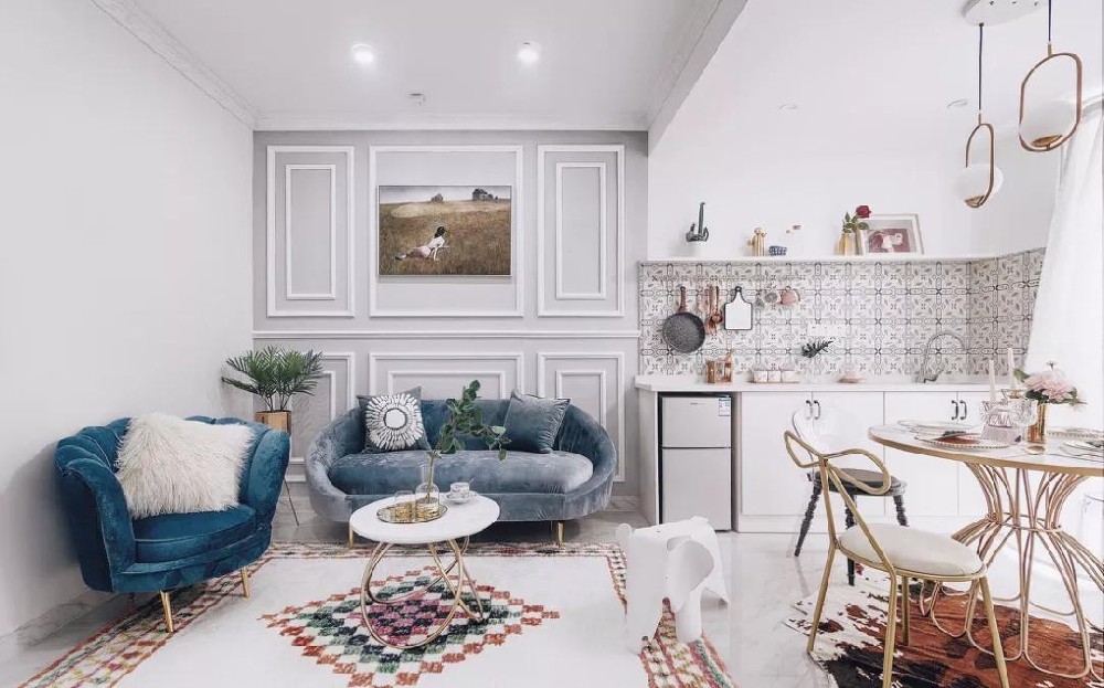 90㎡優(yōu)雅美式2室2廳，精致有品位的小資情調