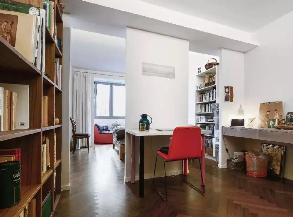 47㎡一居室，一字型格局這樣改，鄰居看了都羨慕