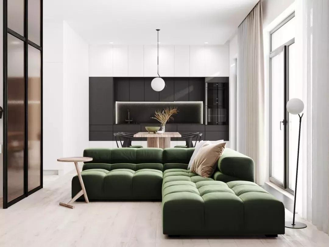 120㎡現代簡(jiǎn)約風(fēng)公寓，精致時(shí)尚藝術(shù)格調