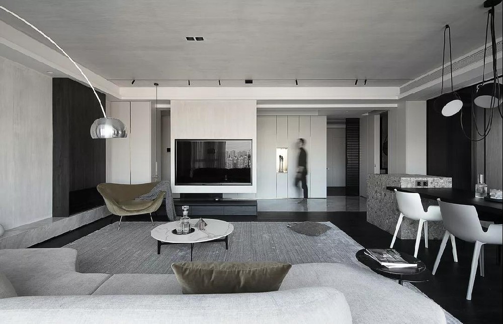 215㎡簡(jiǎn)約大平層，高級大地灰