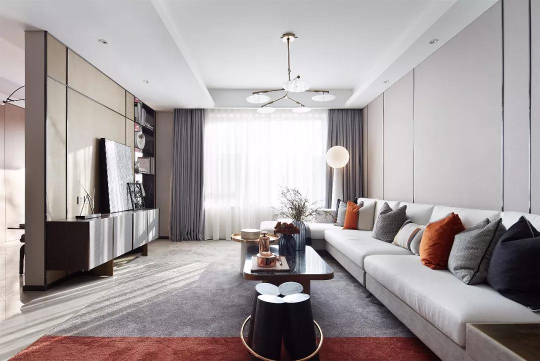 高級灰+愛(ài)馬仕橙，簡(jiǎn)約別墅再現優(yōu)雅風(fēng)度