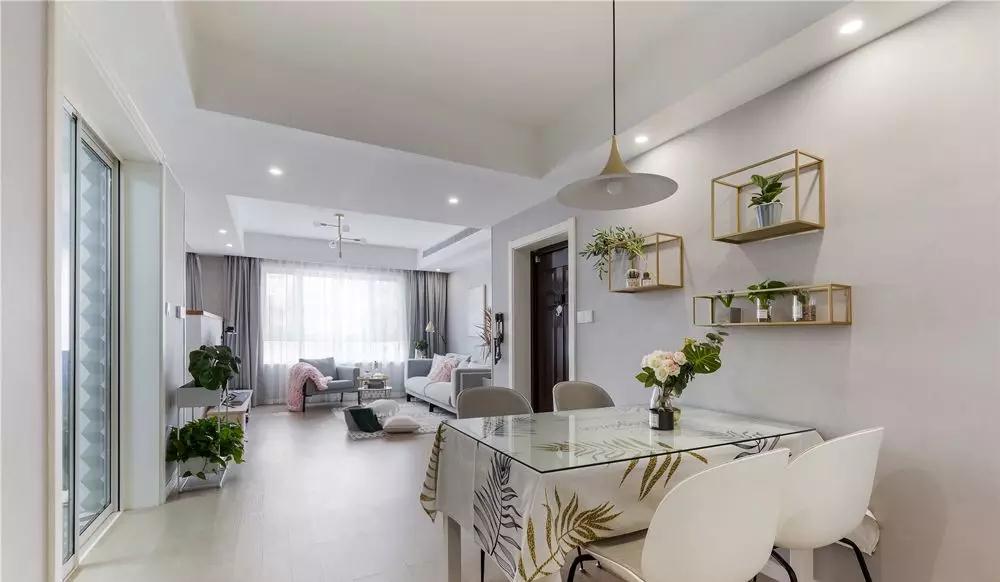 110㎡北歐設計，客廳還能騰一間房