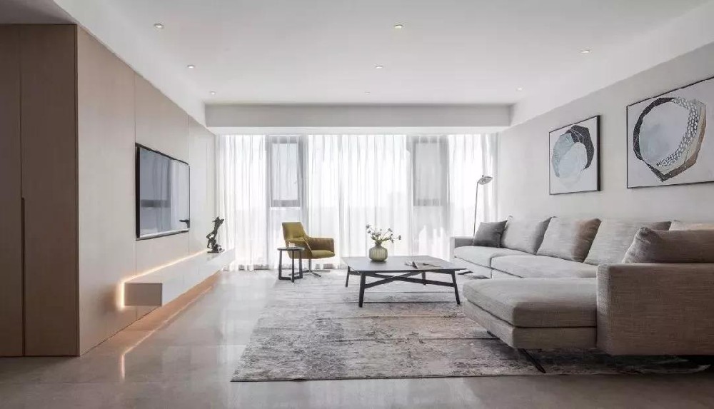 145㎡現代簡(jiǎn)約住宅，巧用燈提亮空間