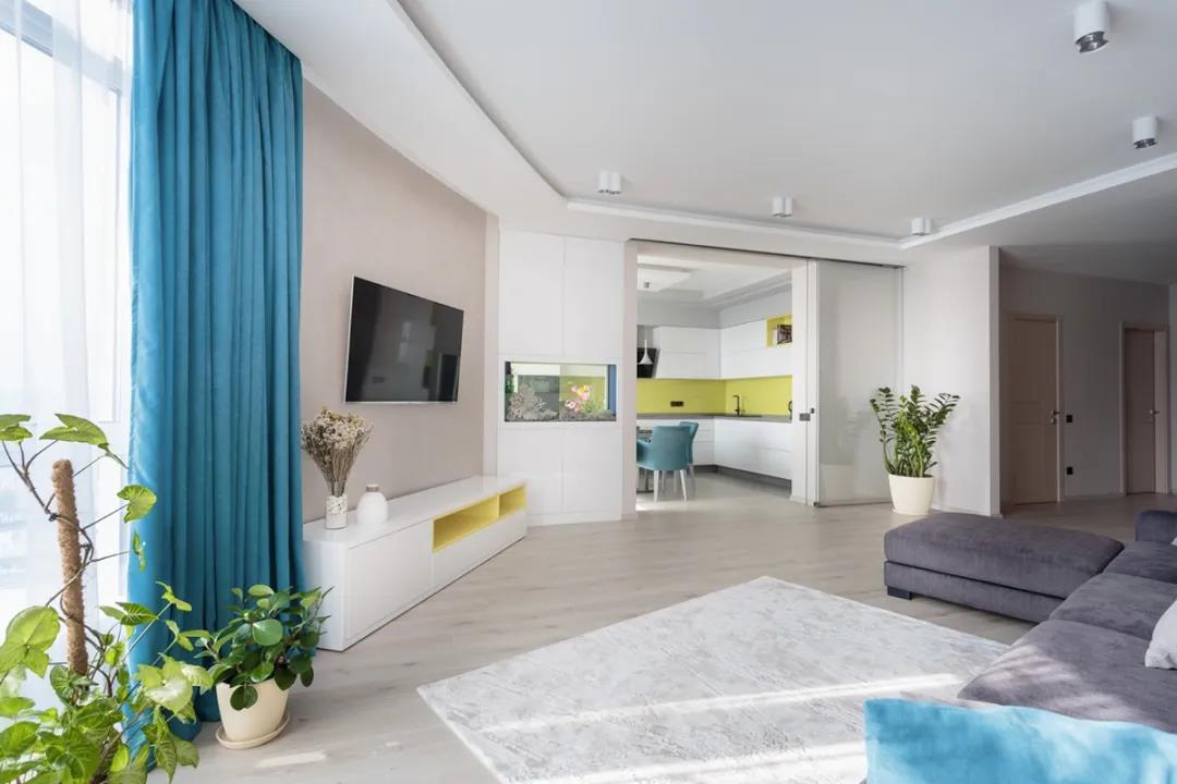 110㎡明亮色彩裝點(diǎn)家，現代風(fēng)太美了