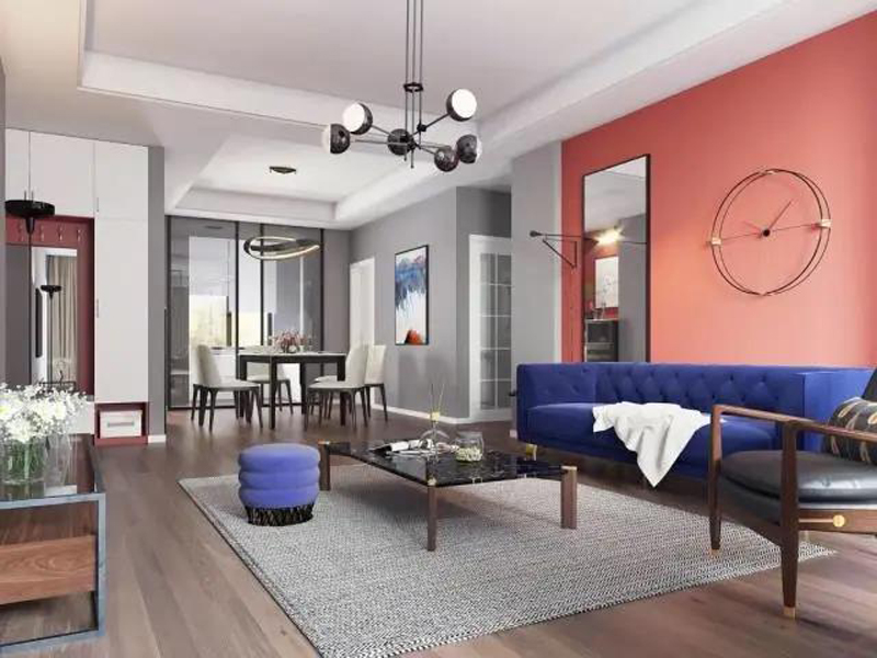 125㎡簡(jiǎn)約風(fēng)和北歐風(fēng)的混搭，大膽撞色，簡(jiǎn)約隨性