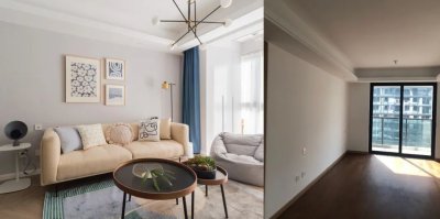 87㎡老氣精裝房變身明凈小家，用色彩點(diǎn)亮多彩生活！